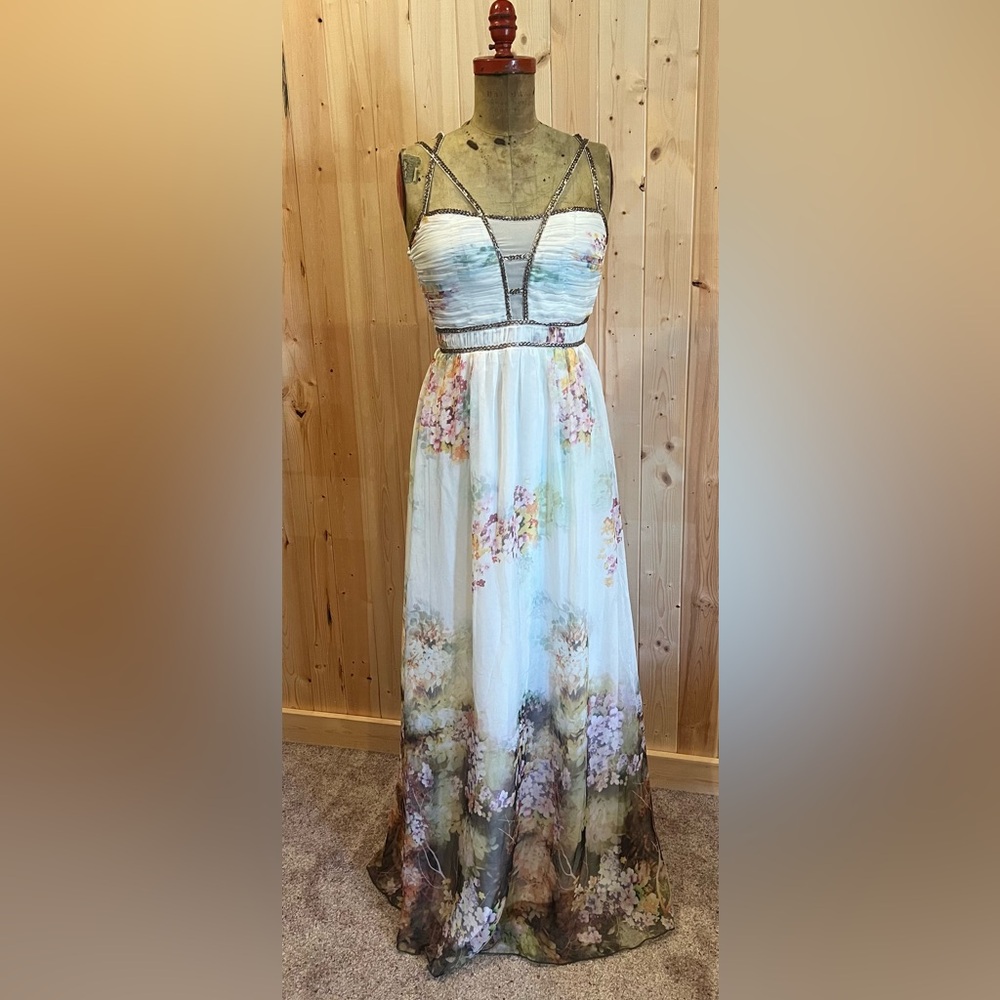 Little Mistress Beaded Floral Empress Dress - Picture 2 of 8